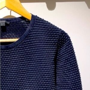 COS Navy Waffle stitch sweater